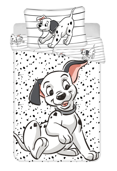 Obrázek z Disney povlečení do postýlky 101 Dalmatians "Lucky Stripe" baby 100x135, 40x60 cm 