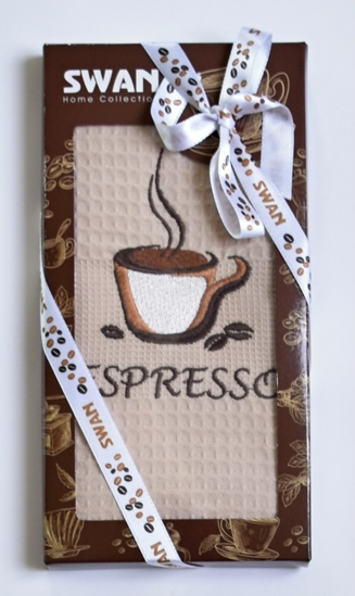 Obrázek z Dárkové balení utěrky SWAN Espresso - 1 ks 