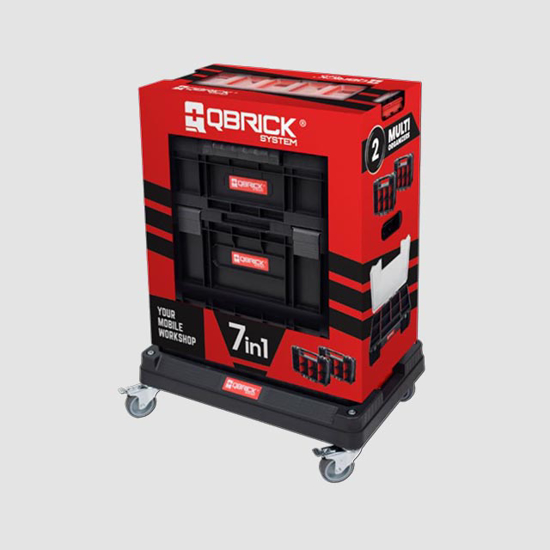 Obrázek z Set boxů Qbrick TWO Cart s podvozkem 7v1 595x395x825mm 