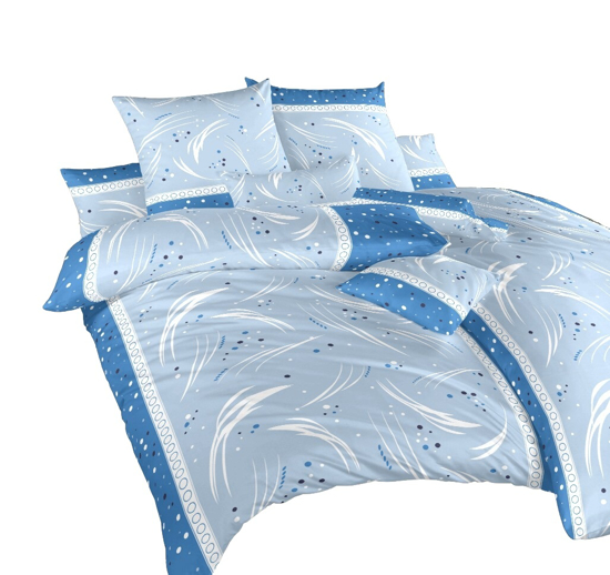 Obrázek z Povlečení bavlna Galaxie modrá 240x200, 2x70x90 cm 
