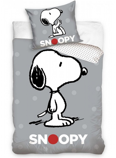Obrázek z Povlečení Snoopy Grey 140x200, 70x90 cm 
