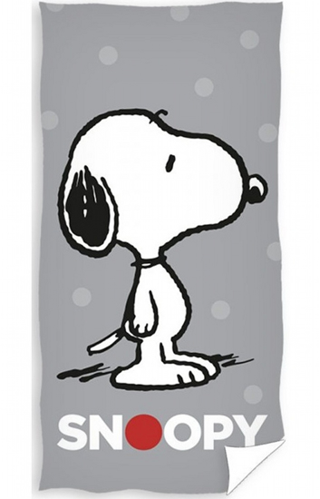 Obrázek z Osuška Snoopy Grey 70x140 cm 