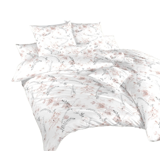 Obrázek z Povlečení bavlna Kvítí na bílém 240x220, 2x70x90 cm 