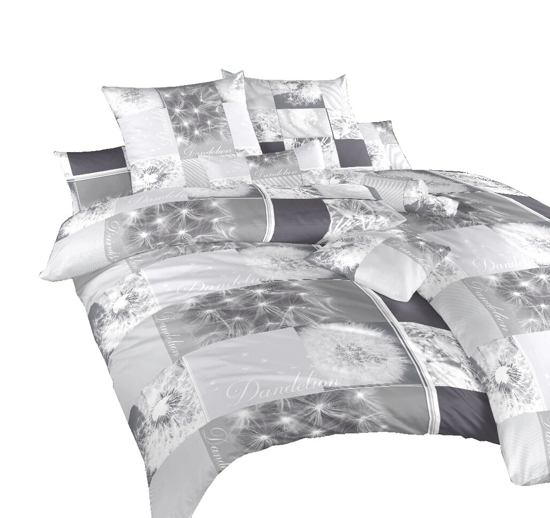 Obrázek z Krepové povlečení Pampelišky 3D šedé 140x200, 70x90 cm II.jakost 