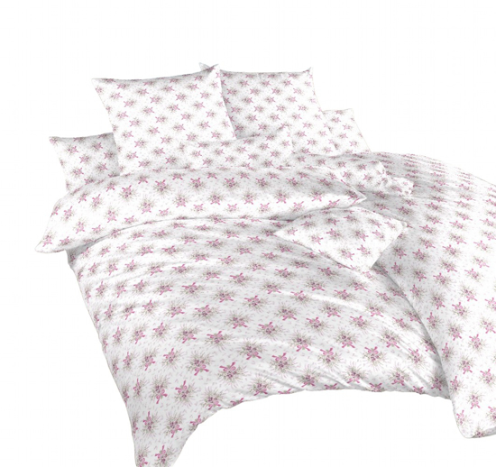 Obrázek z Povlečení bavlna Mašličky růžové 240x220, 2x70x90 cm 